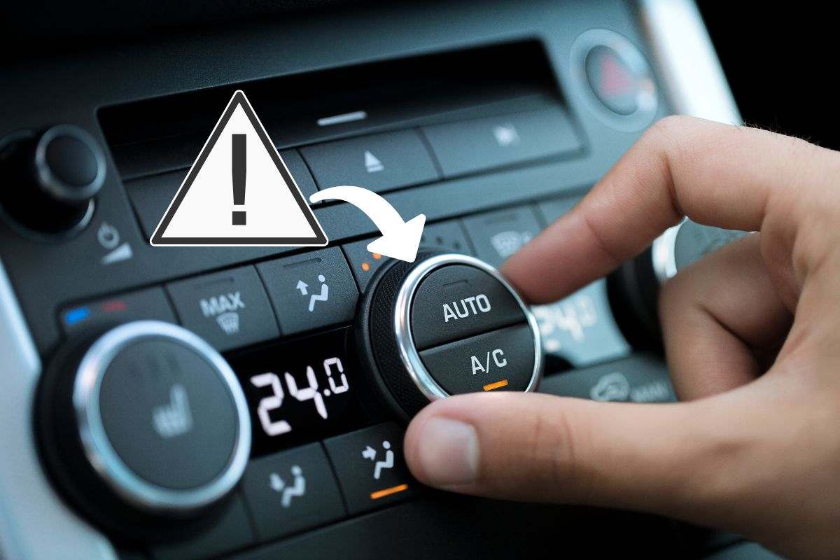 Accensione dell'aria condizionata in auto