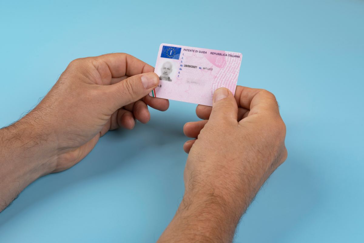 Una patente di guida italiana