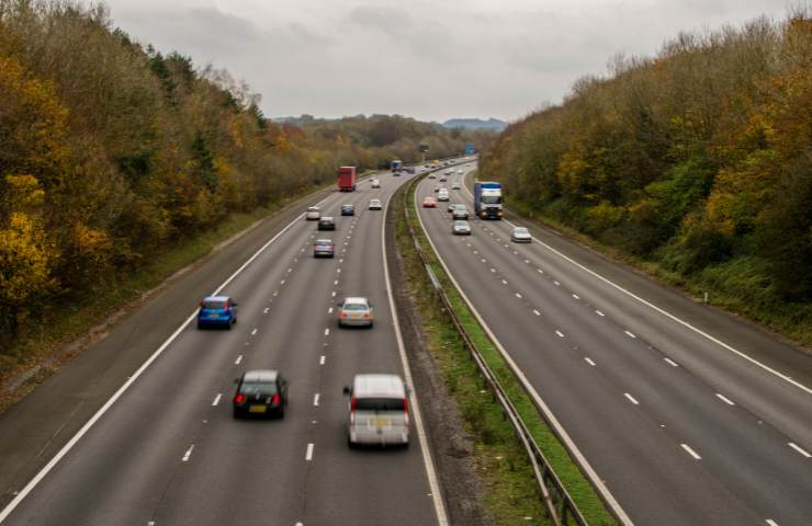Veicoli in mobilità su di una autostrada