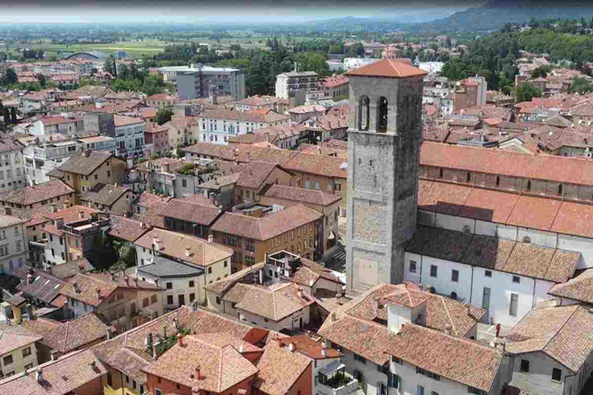 Il borgo di Cividale del Friuli dall'alto