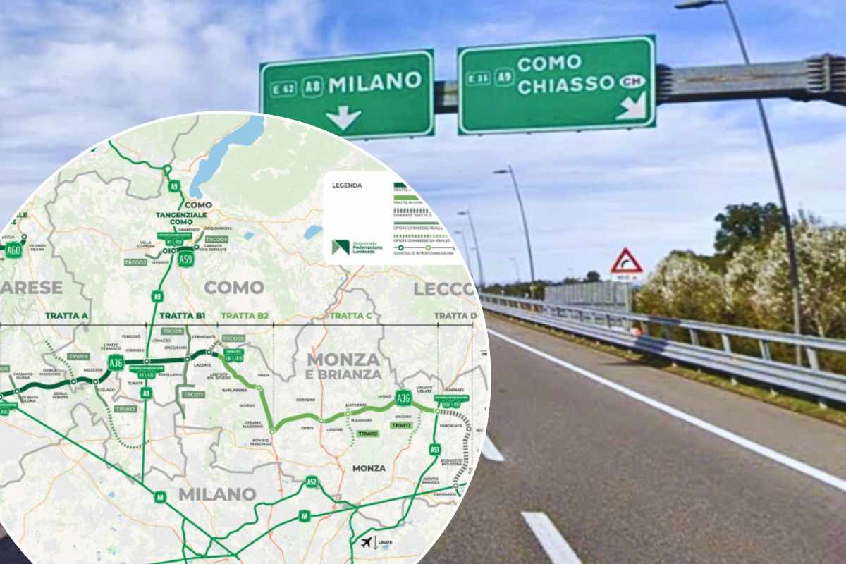 Autostrada bivio Milano Como