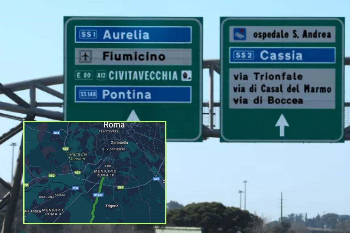 Cartelli strada sul GRA di Roma