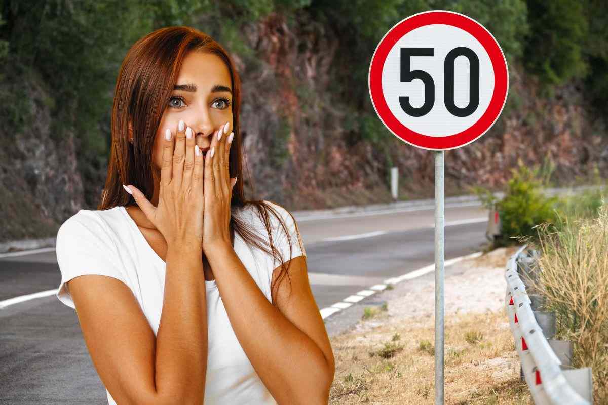 Cartello che segnala limite di velocità