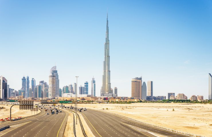 L'autostrada alle porte di Dubai