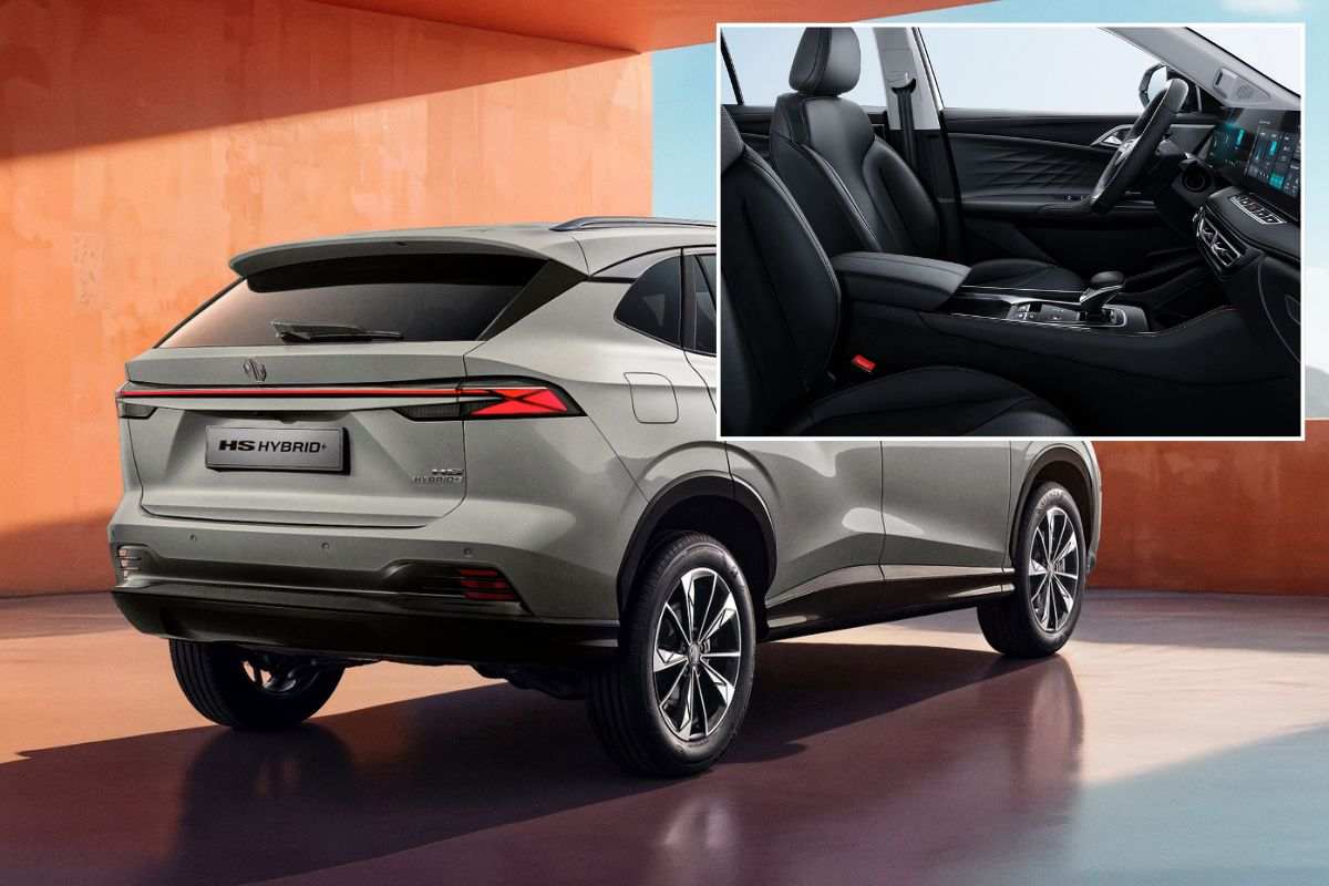 MG HS Hybrid+ posteriore e interni