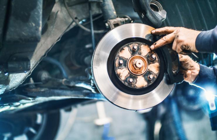 Il sistema frenante di un'auto