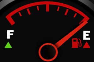 Un indicatore di carburante pieno