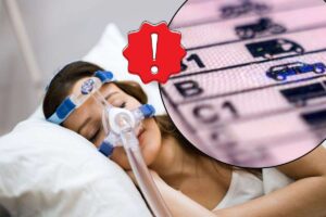 Ragazza dorme con l'ossigeno