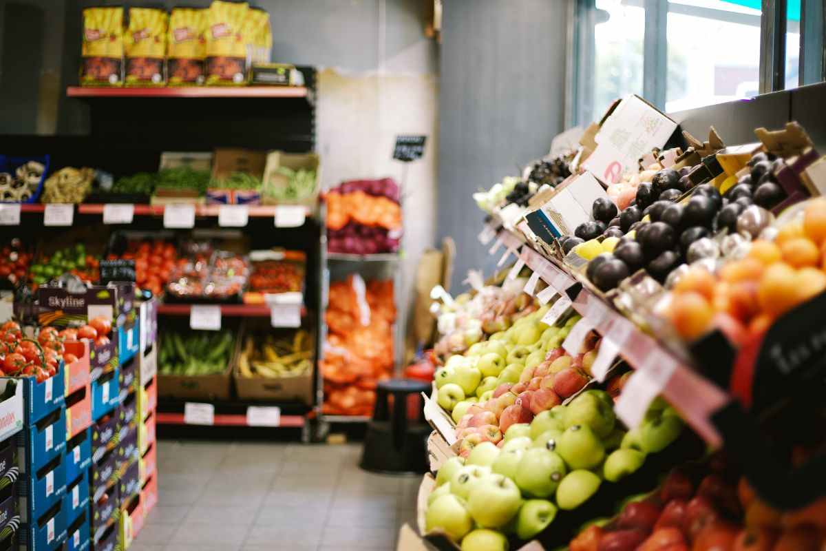 Reparto frutta del supermercato